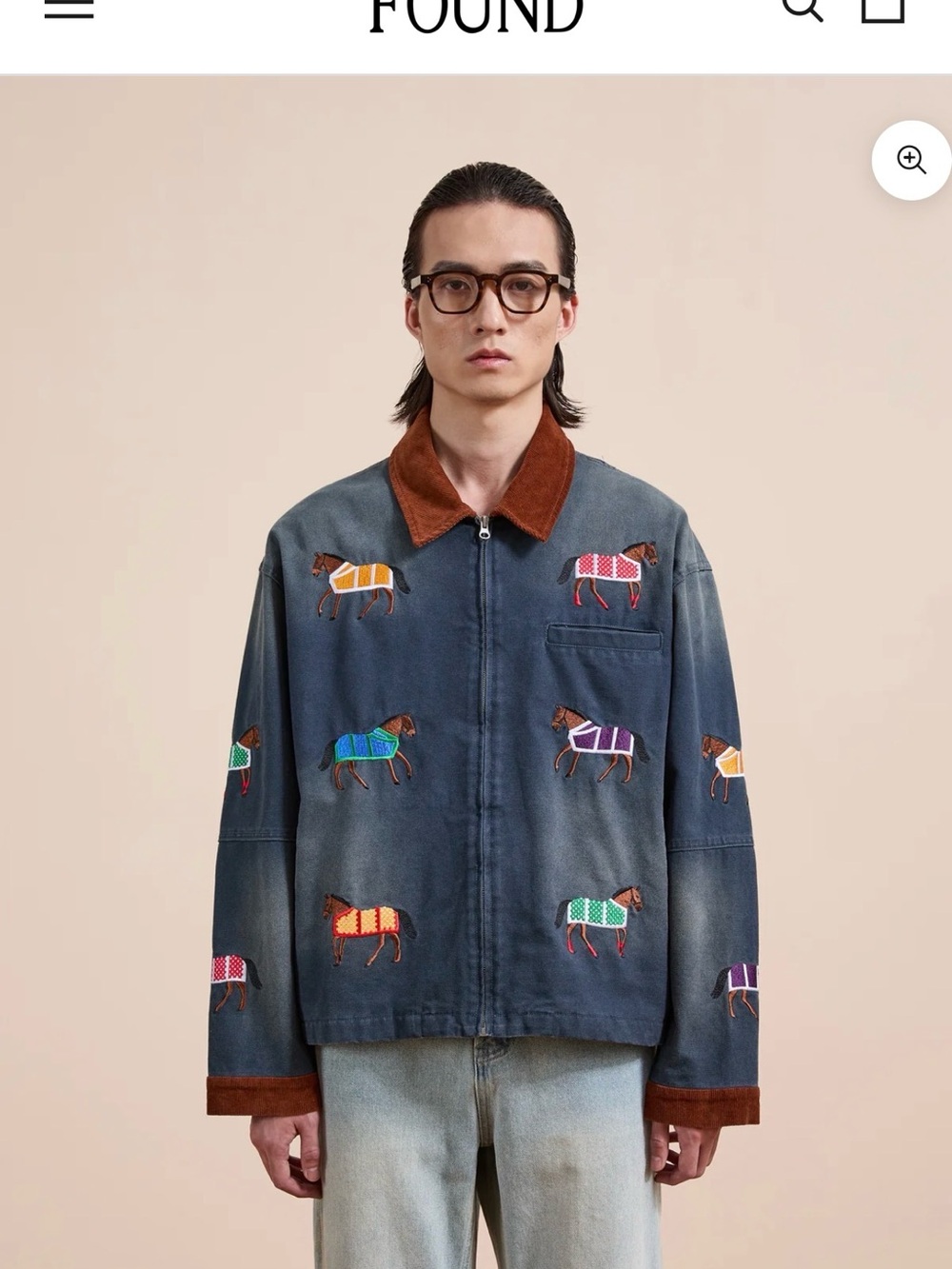 NWT FOUND CO. LARIAT HORSE EMBROIDERED WORK JACKET